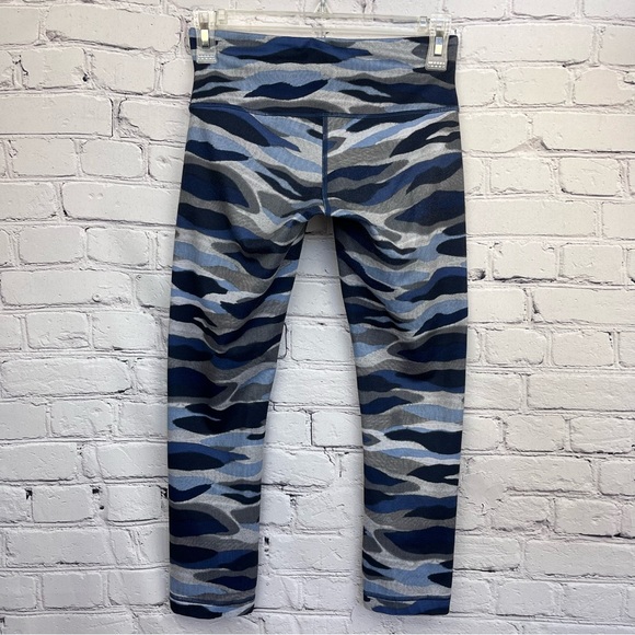 Lululemon Wunder Under Crop III Mini Coast Camo Deep Navy Multi Sz 4 - Picture 9 of 13